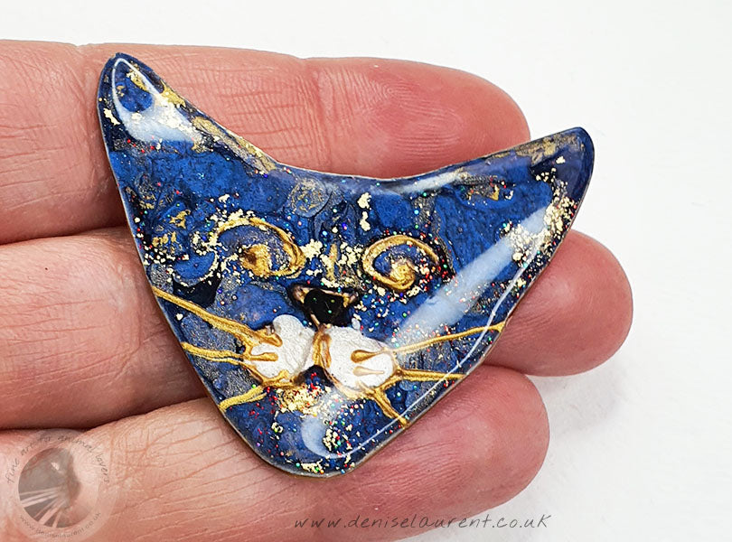 Catitude Cat Brooch - Starry