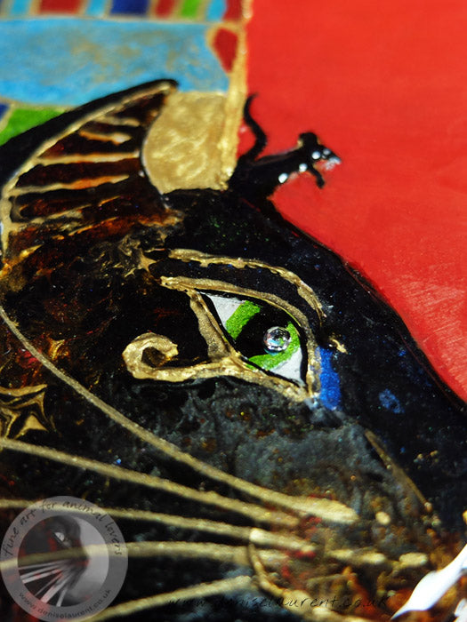 Jetneret - An Egyptian Cat Painting - Sold