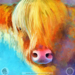 Goldilocks - Highland Cow Art Print