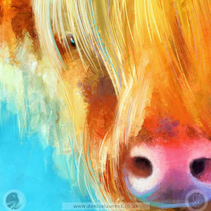 Goldilocks - Highland Cow Art Print