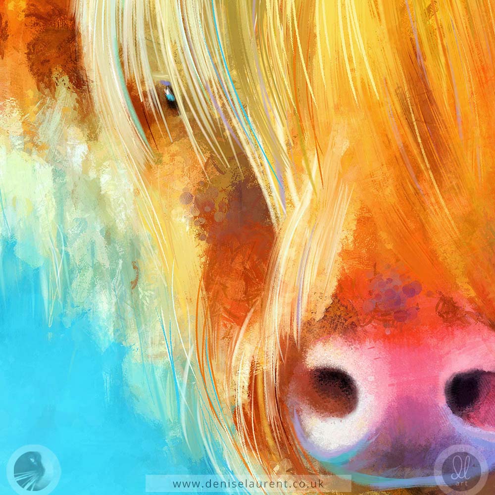 Goldilocks - Highland Cow Art Print