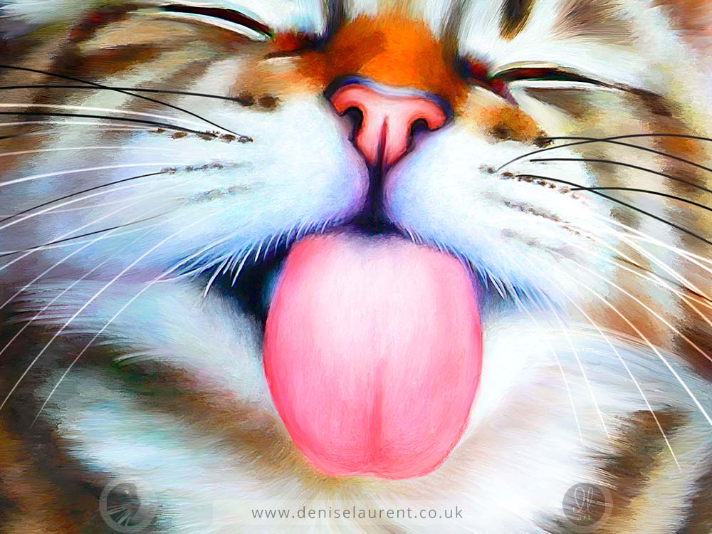Lick Me! - Tabby Cat Art Print