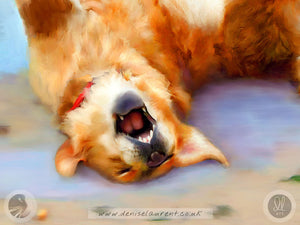 Life's A Beach - Golden Retriever Dog Art Print