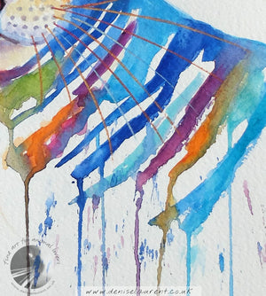 Ollie - Oriental Cat Watercolour - Sold
