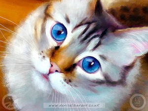 On The Stairs - Bengal Cat Art Print