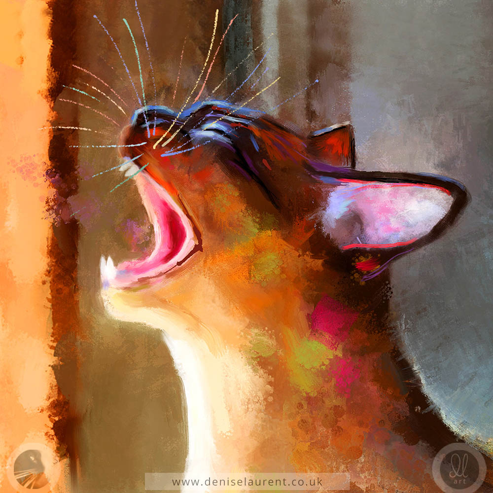 whiskers detail of burmese cat art print
