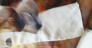 Sleeping Siamese Chiffon Scarf