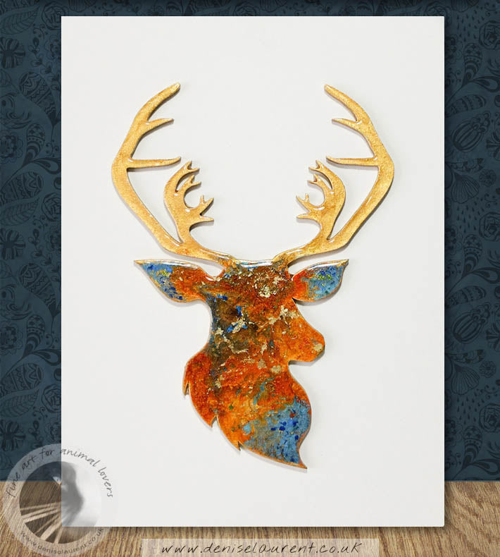 Stag's Head - Resin Painting