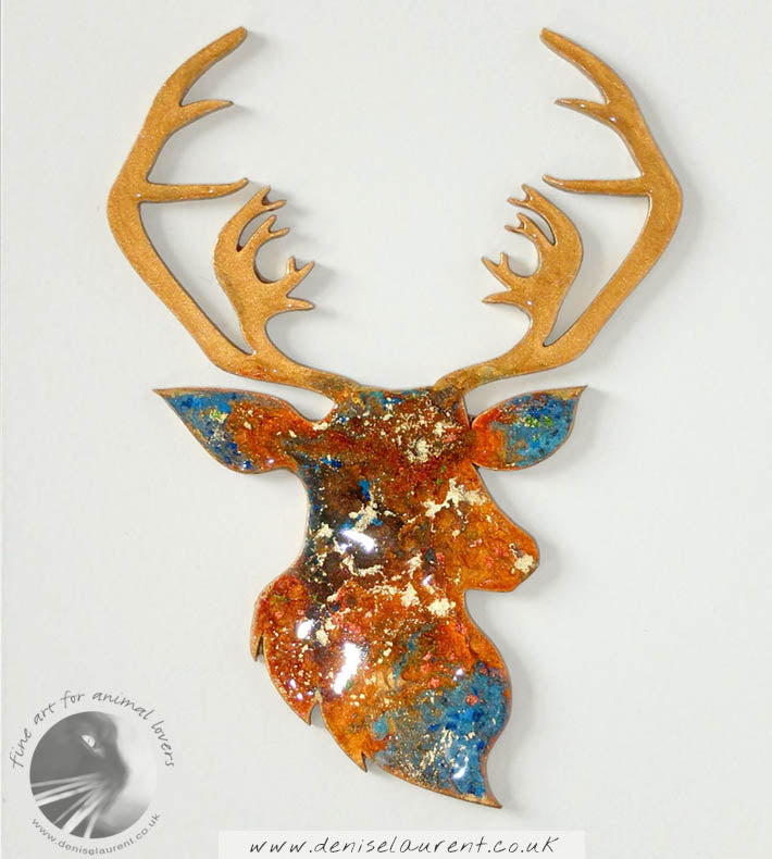 Stag's Head - Resin Painting