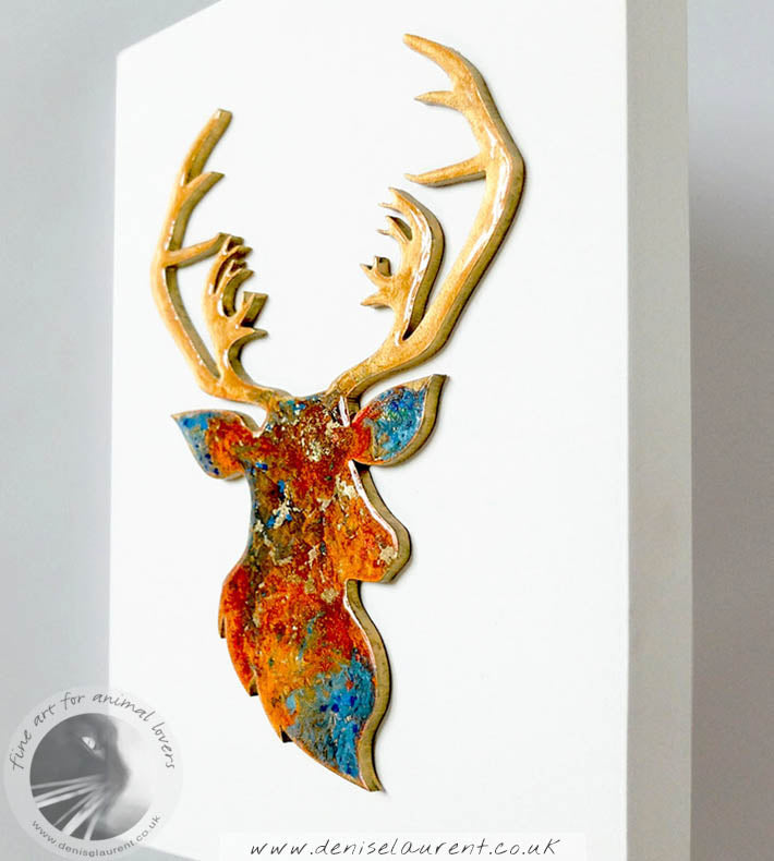 Stag's Head - Resin Painting