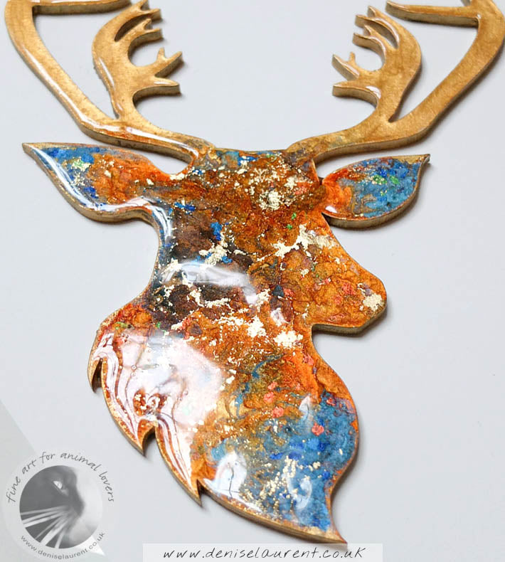 Stag's Head - Resin Painting