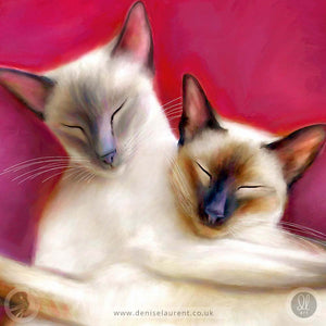 Sugar Plum Fairies - Siamese Cat Art Print