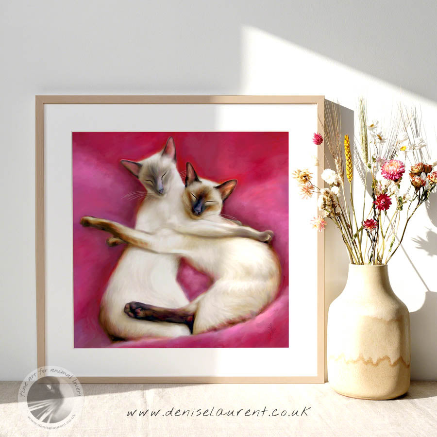 Sugar Plum Fairies - Siamese Cat Art Print