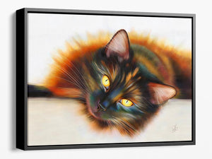 Sunbathing - Tortoiseshell Cat Art Print
