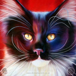 Miss Honey -Maine Coon Cat Art Print