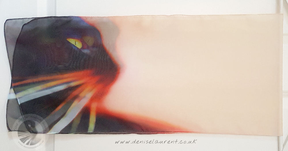 Whisker Face Chiffon Scarf
