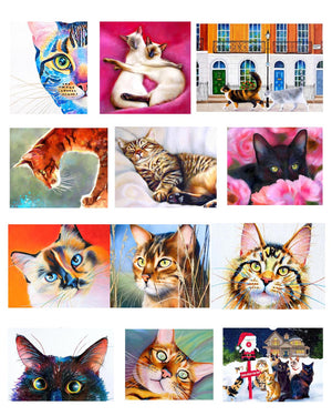 2026 Painted Cat Wall Art Calendar