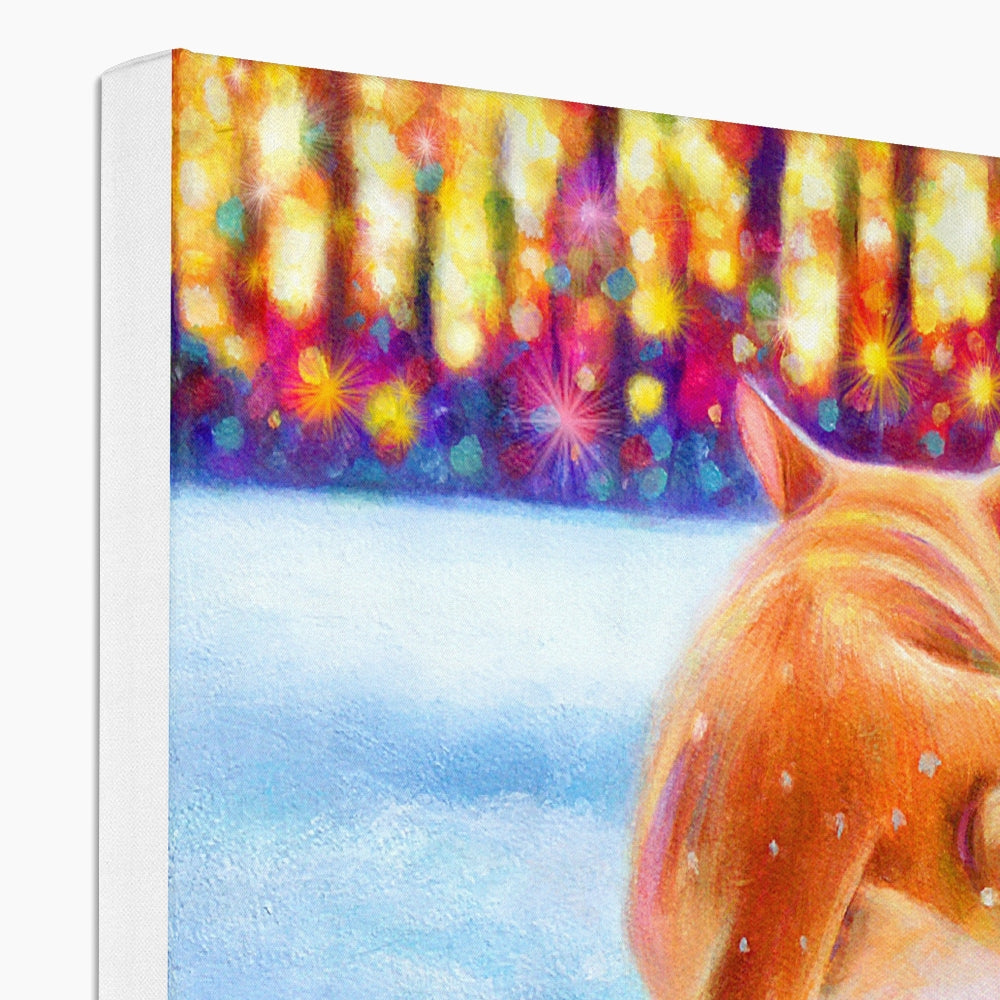 ginger cat in the snow