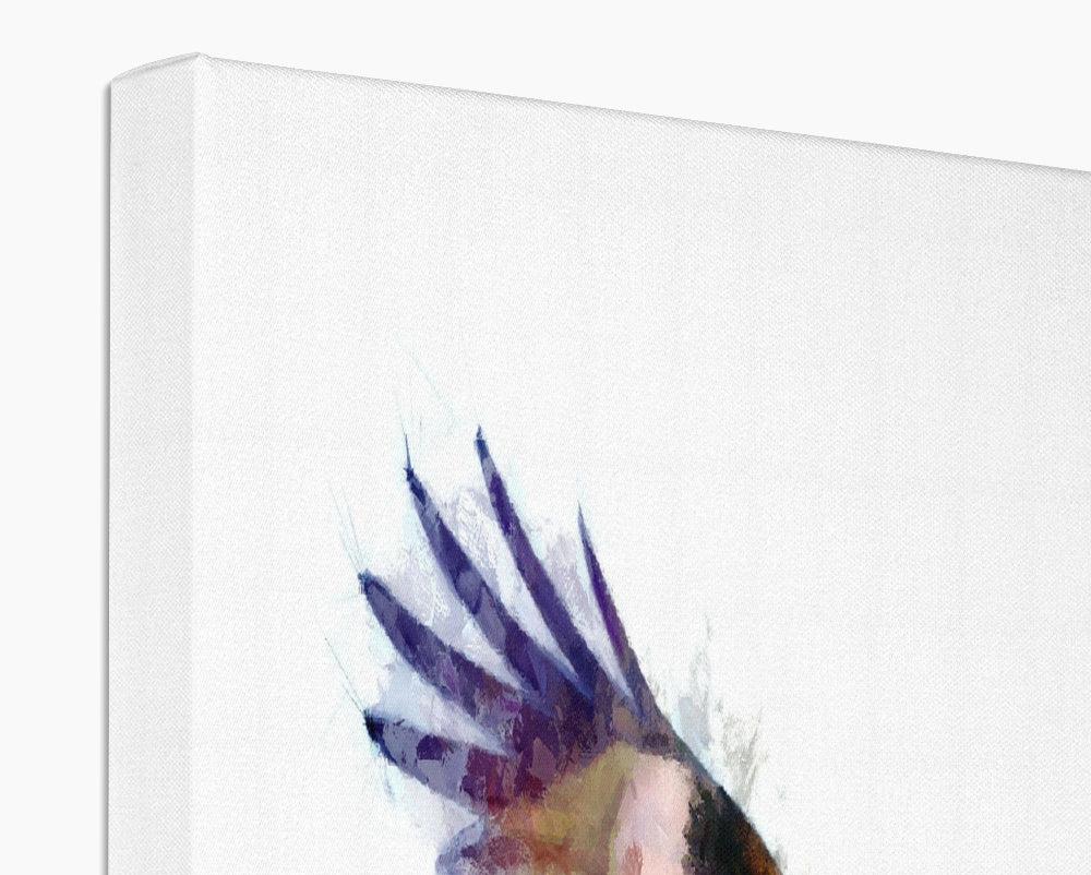 a flying red kite print on a white background