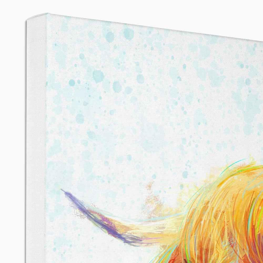 rose a colourful highland cow print