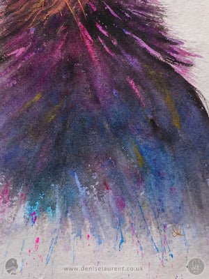 Flash - 23x16 inch black cat watercolour