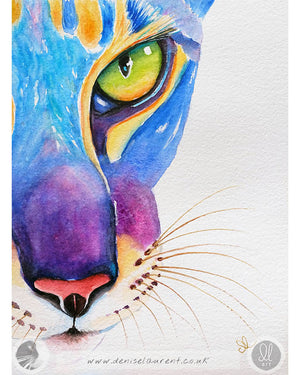 Blue Gaze - Watercolour Painting