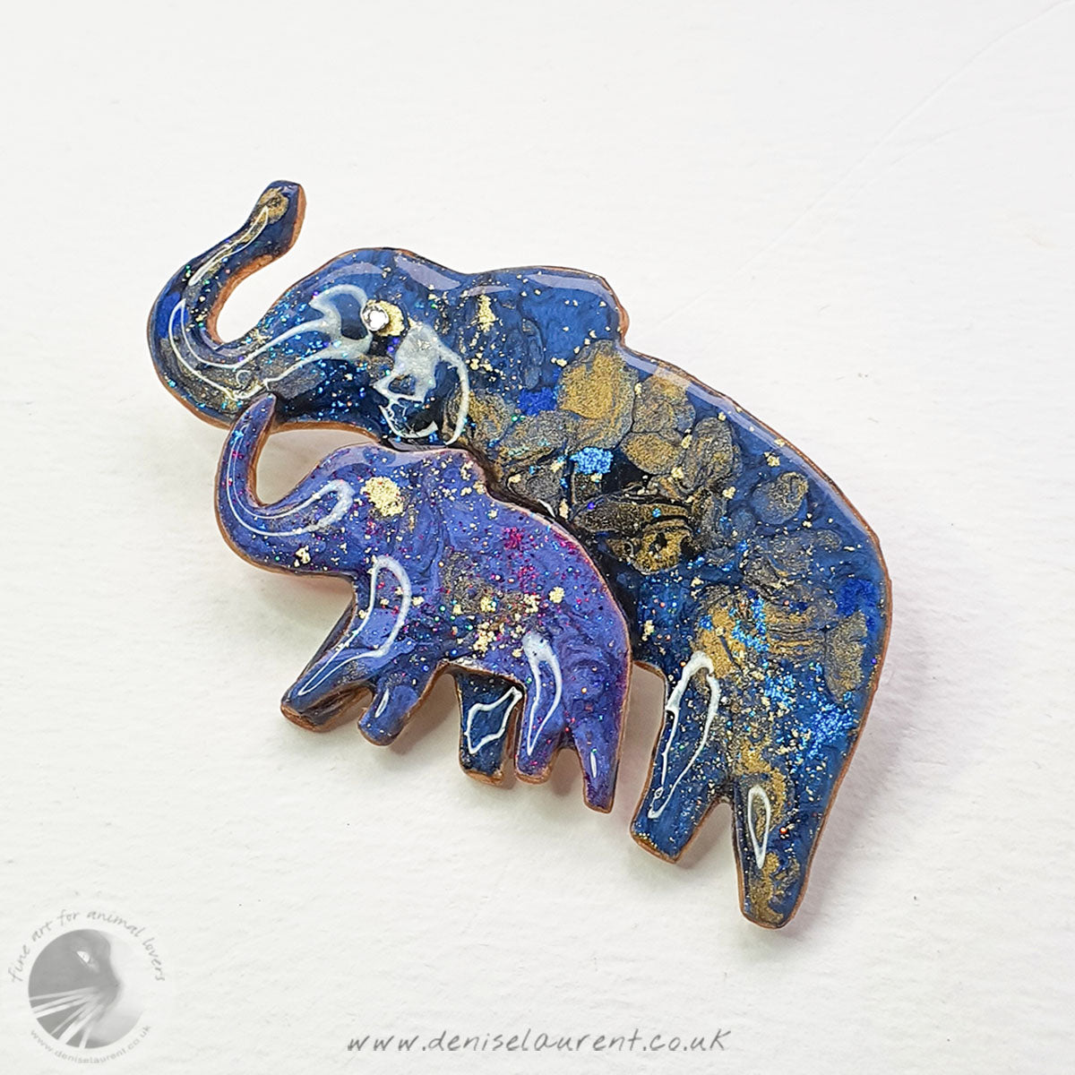 Elephant Mum And Child Brooch No 6