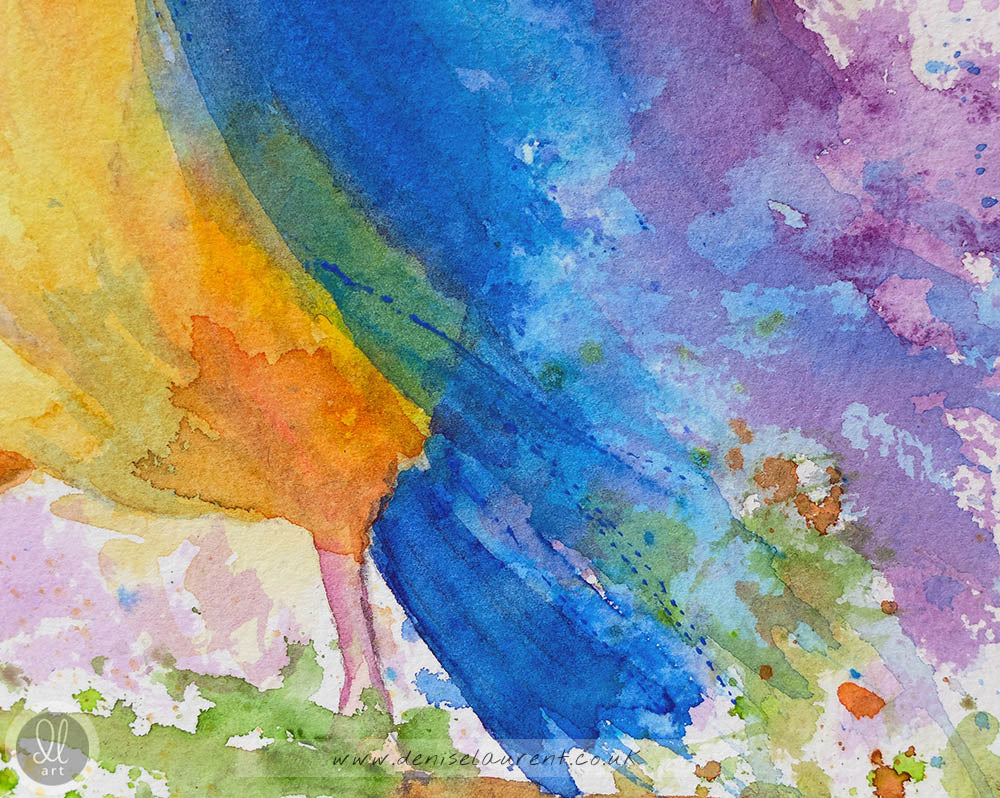 Fat Blue Tit - 16"x12" Watercolour Painting