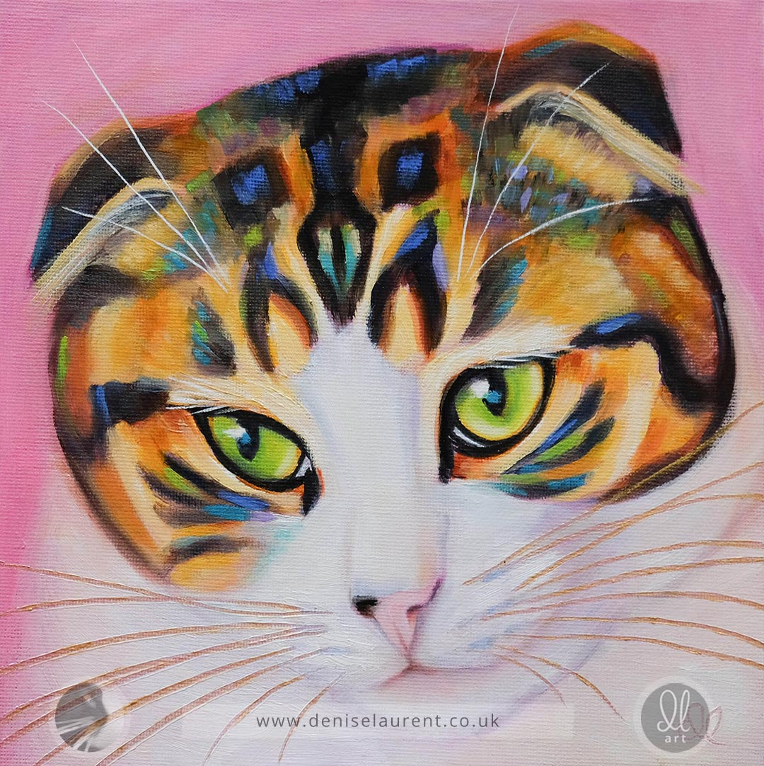 Finlay - 8x8" Cat Painting