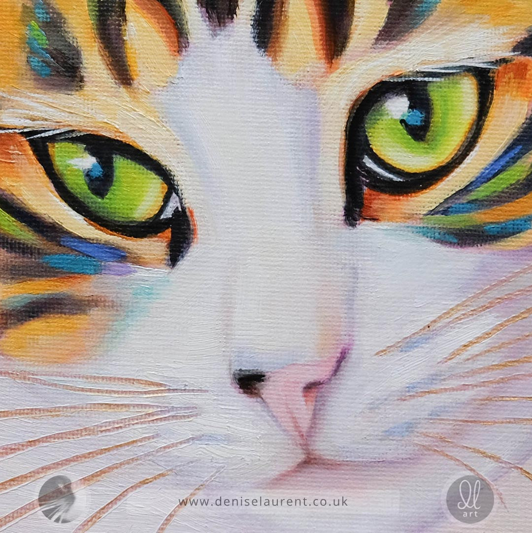 Finlay - 8x8" Cat Painting