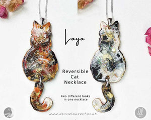 Commission A Reversible Cat Pendant With Swinging Tails