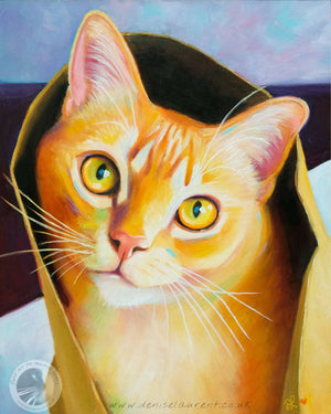 The Bag Inspector - Ginger Cat Art Print