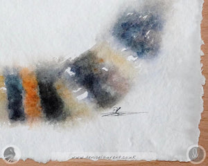 Miss Stripes  - Tabby Cat Watercolour Painting