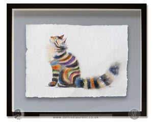 Miss Stripes  - Tabby Cat Watercolour Painting