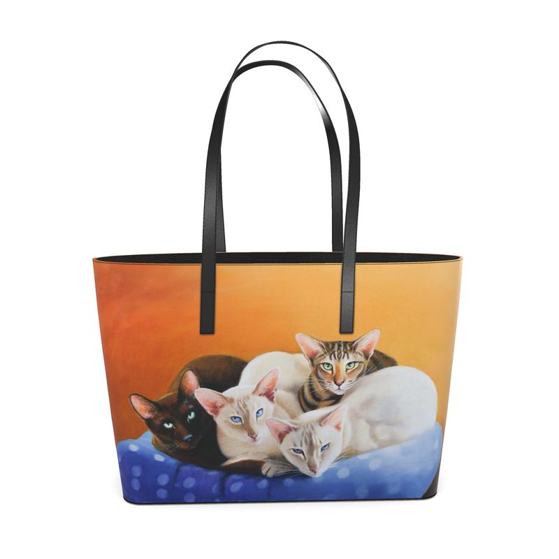 Custom Leather Tote Bag