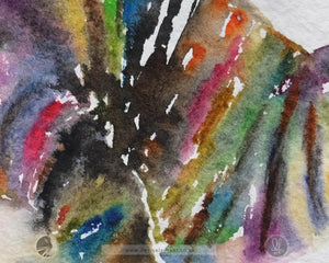 Racing Tabby Watercolour Painting