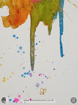 close up of the texture of the fabriano watercolour paper used in this cat painting
