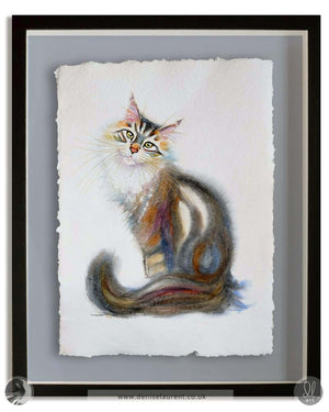 Ruffles - Tabby Cat Watercolour Painting