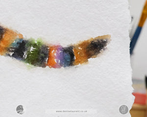 Running Tabby Watercolour Painting