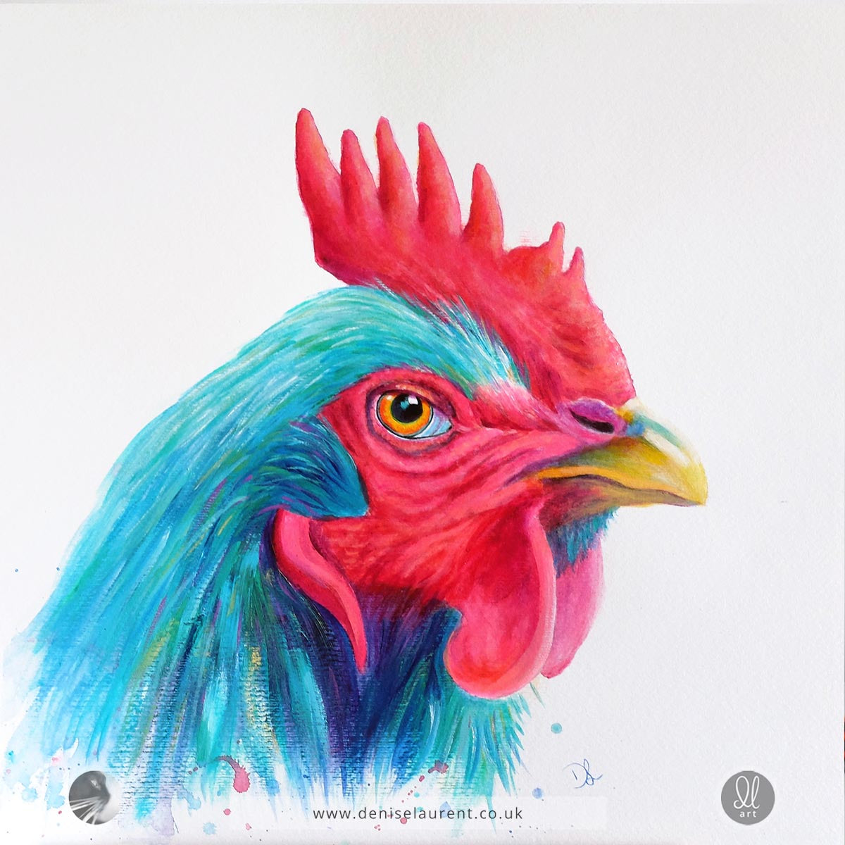 Sargent Peck - 16x16" Acrylic Painting