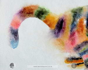 The Zoomies - 16x12 Tabby Cat Watercolour Painting