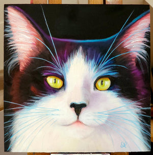 Toots - 8x8" Cat Painting