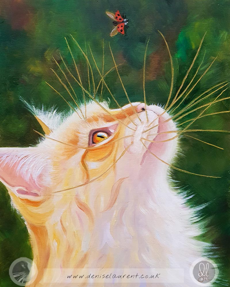 Tyzer - 10x8" Ginger Cat Oil Painting