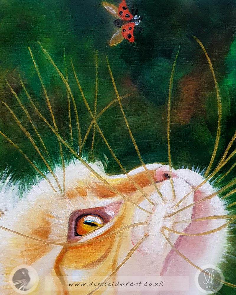 Tyzer - 10x8" Ginger Cat Oil Painting