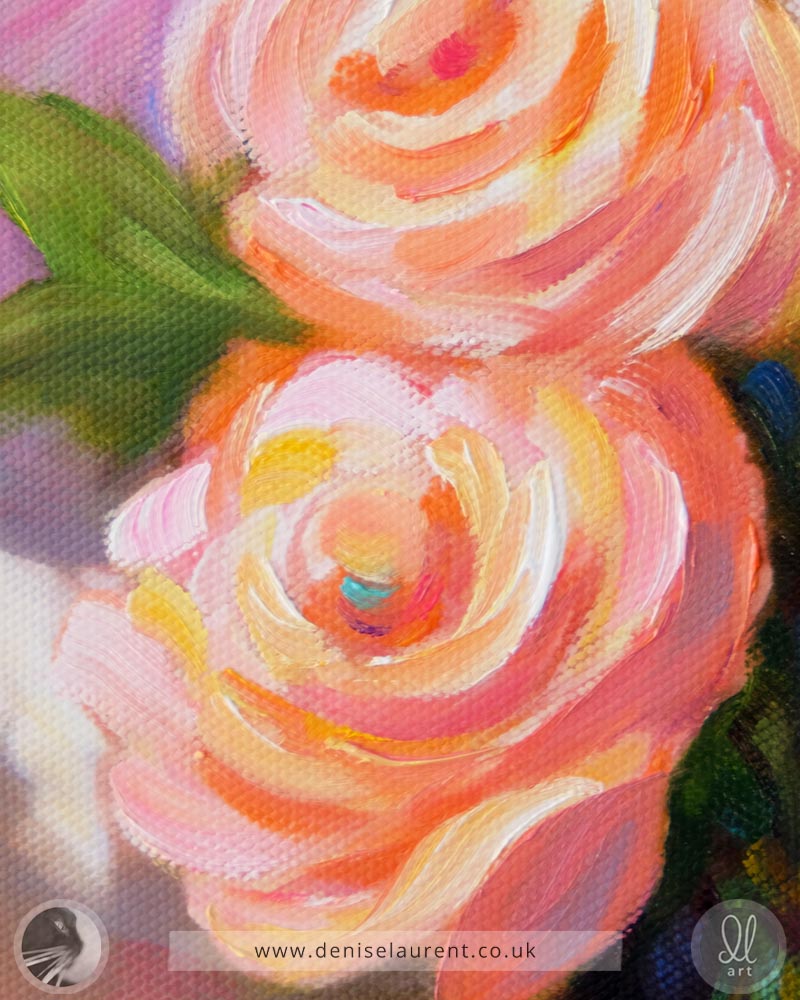 Roses And Shadows 10x8" Painting