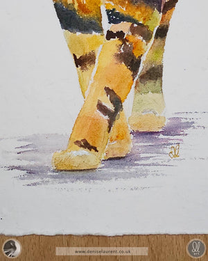 close up of the deckled edge of the handmade watercolour paper