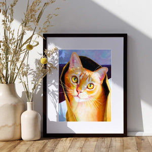 The Bag Inspector - Ginger Cat Art Print