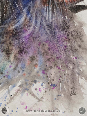 Black Cat profile  - Watercolour