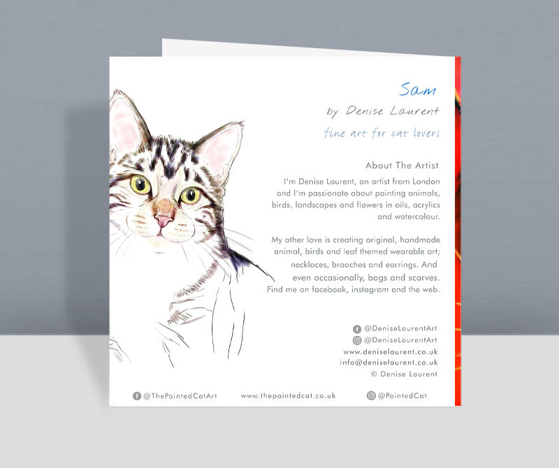 Sam - Tuxedo Cat Card