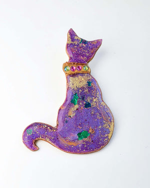 Collar Cat Brooch No 14